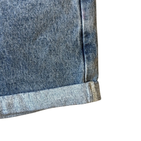 Cider Blue Denim Bib Overall Shorts Silver Hardware Rolled Hem Romper XS - Picture 8 of 13